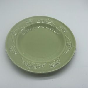 Hallmark embossed bunny plate, green